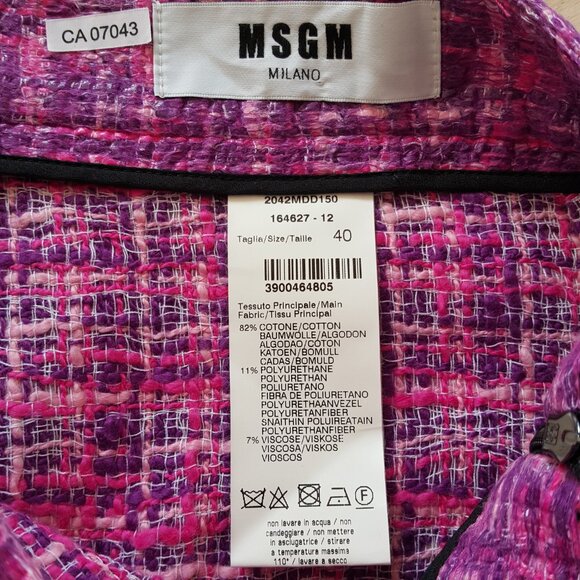 MSGM ! Tweed mini skirt  (40) - Picture 4 of 8